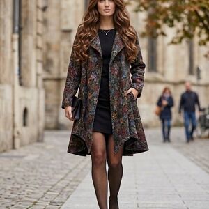 Vintage Multicolor Tapestry Coat